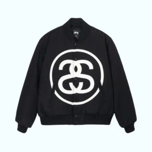 Chaqueta Universitaria Stussy Con Logo Ss-link