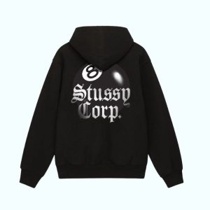 Sudadera 8 Ball Corp con Capucha X Stussy Negra