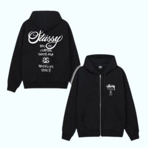 Sudadera Con Capucha Y Cremallera Stussy World Tour Comodidad Icónica Y Audaz
